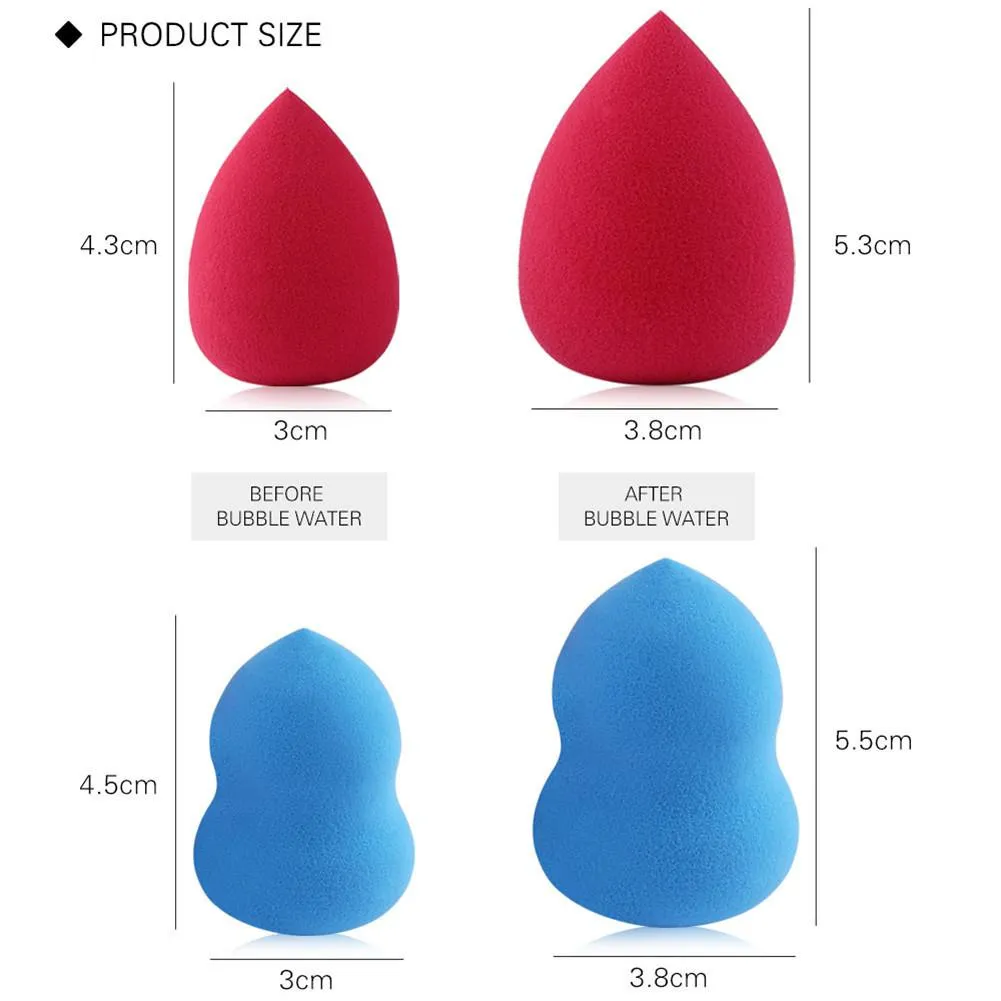 6Pcs Gourd Waterdrop shaped Makeup Foundation Sponge Puffs Powder Liquid Cream Smooth Make Up Sponges Cosmetic Puff Beauty Tool