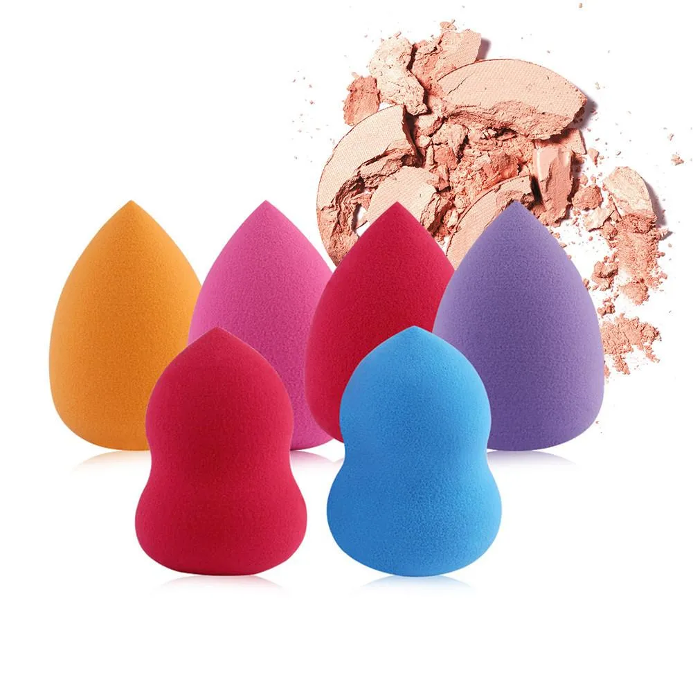 6Pcs Gourd Waterdrop shaped Makeup Foundation Sponge Puffs Powder Liquid Cream Smooth Make Up Sponges Cosmetic Puff Beauty Tool