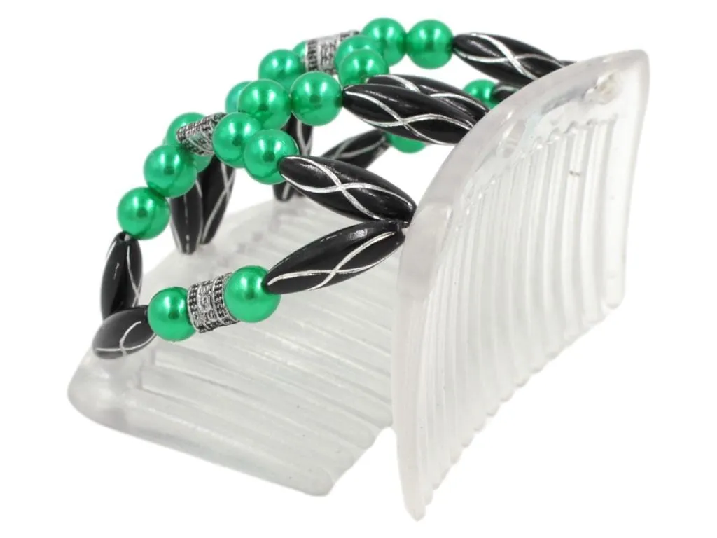 African Butterfly Chameleon Hair Comb - Dalena Clear 20