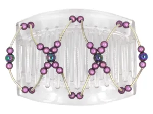 African Butterfly Thick Hair Comb - Beada Tube Clear 52