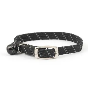 Ancol Cat Collar Elasticated Soft Weave Black