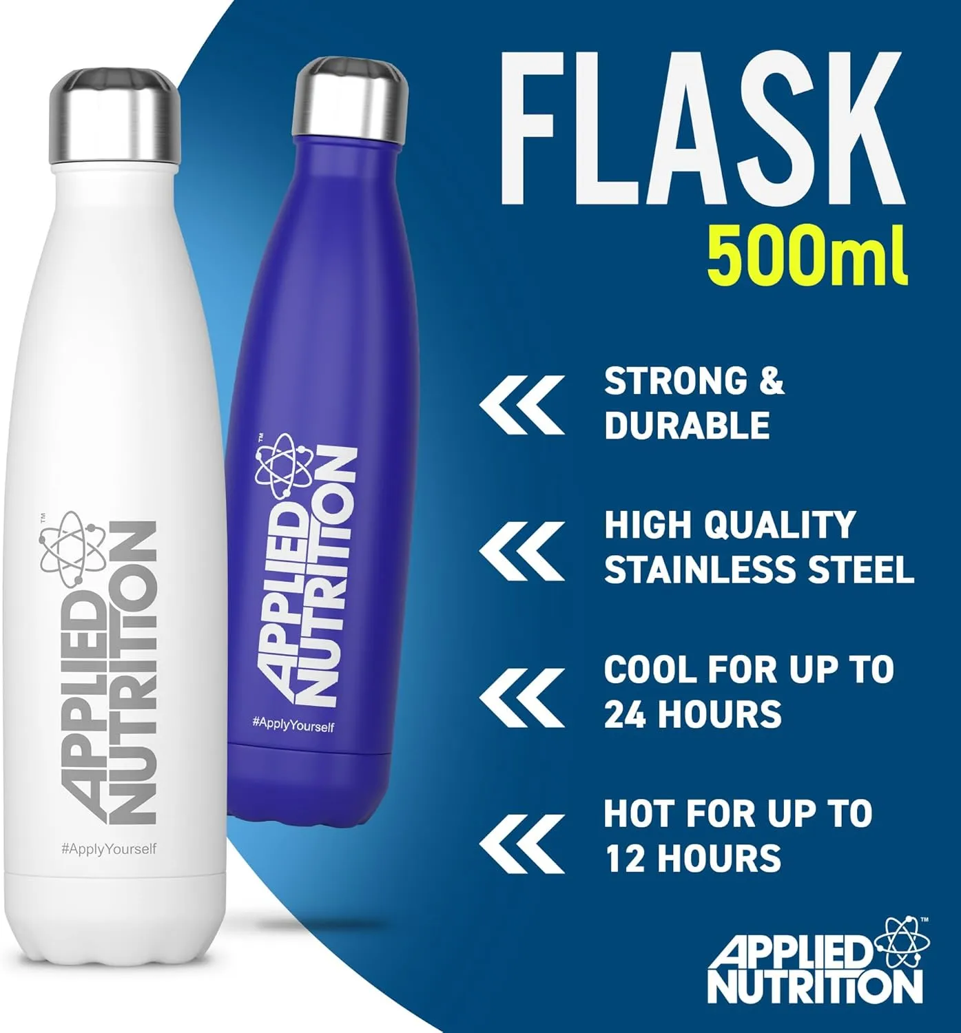 Applied Nutrition Flask Bottle 500ml (Stainless Steel)