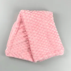 Baby Blanket-Pink-Deluxe With Diamond Design