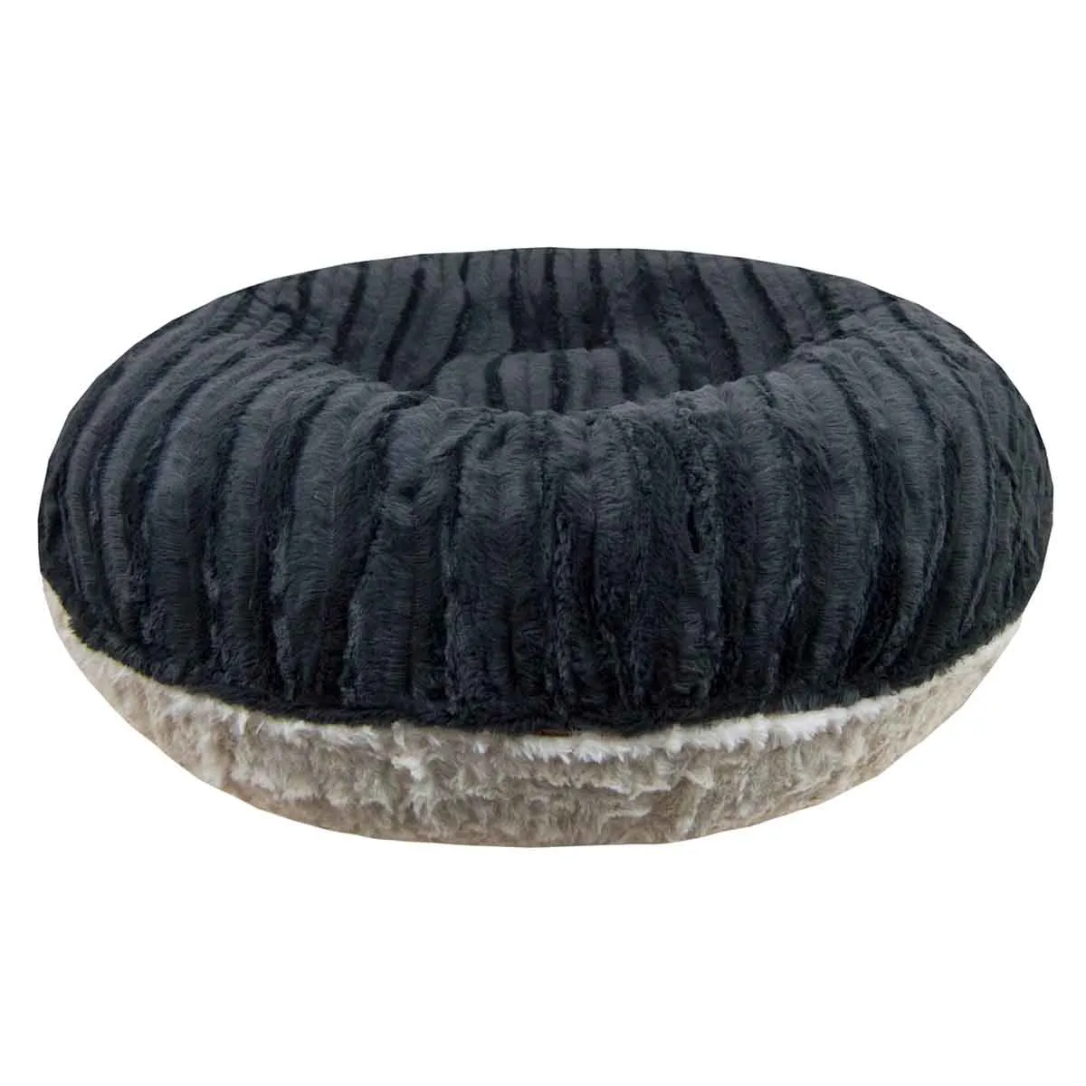 Bagel Dog Bed Gravel Stone/Serenity Ivory