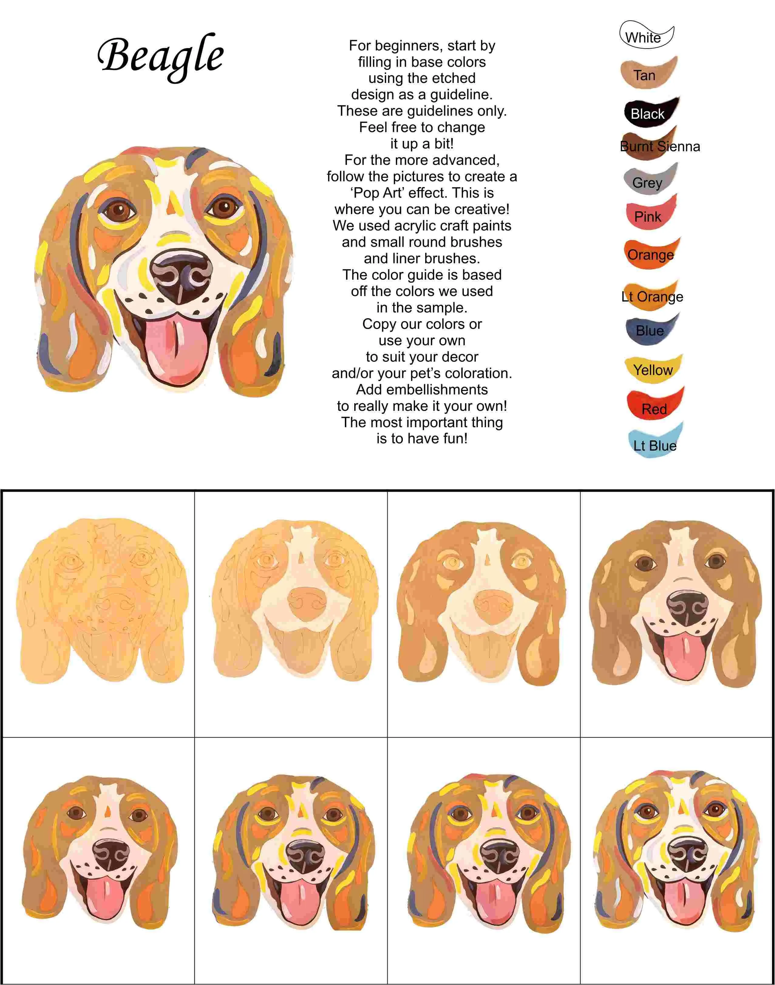 Beagle-DIY Pop Art Paint Kit