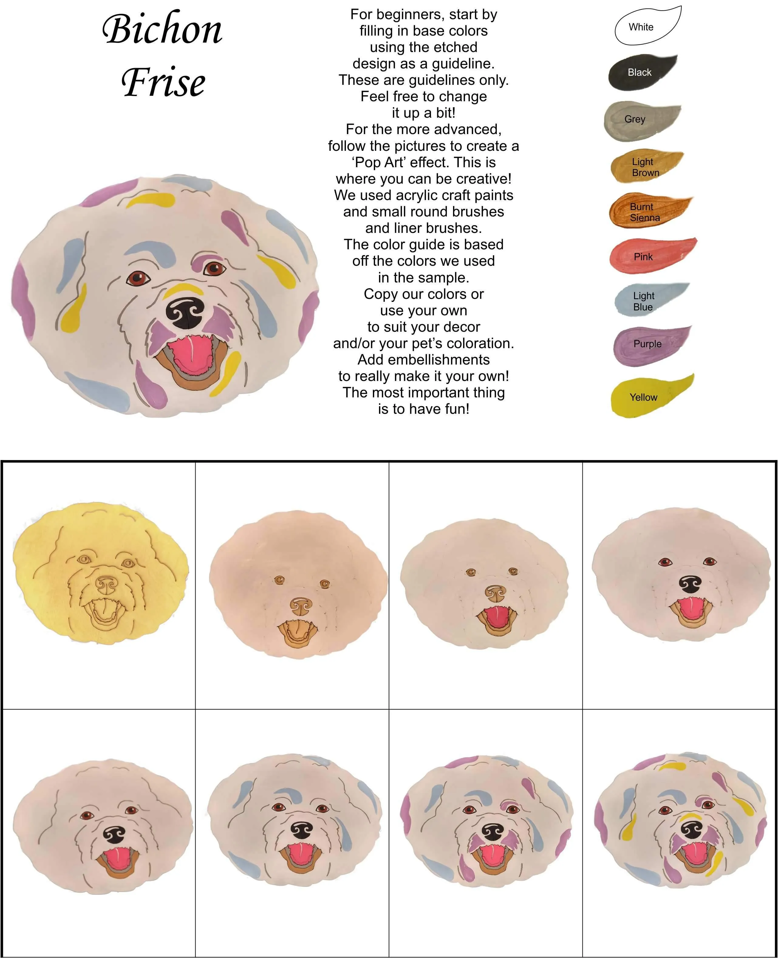 Bichon Frise'-DIY Pop Art Paint Kit