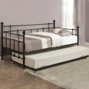 Black Iron Daybed with Trundle