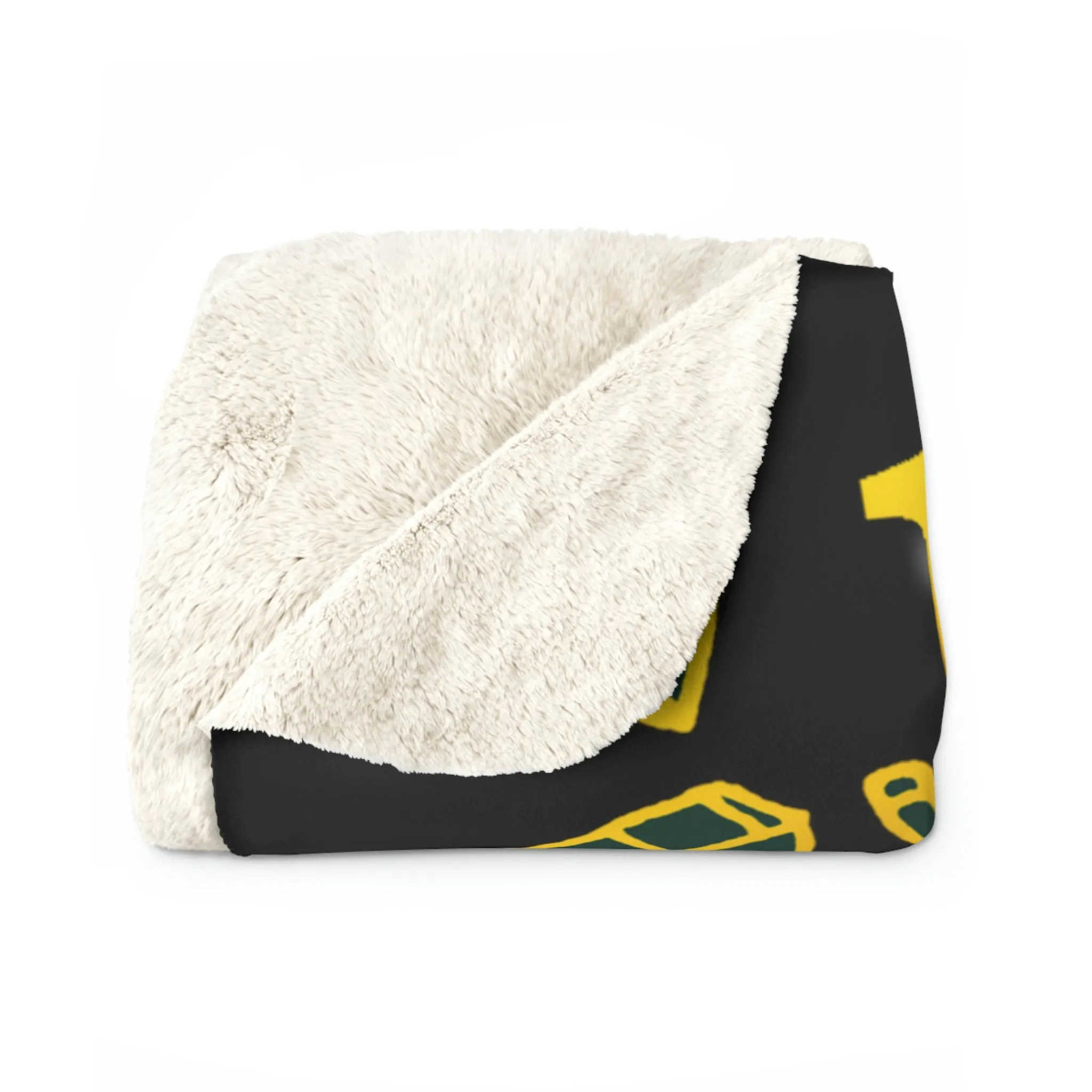 Broken Clock Sherpa Fleece Blanket