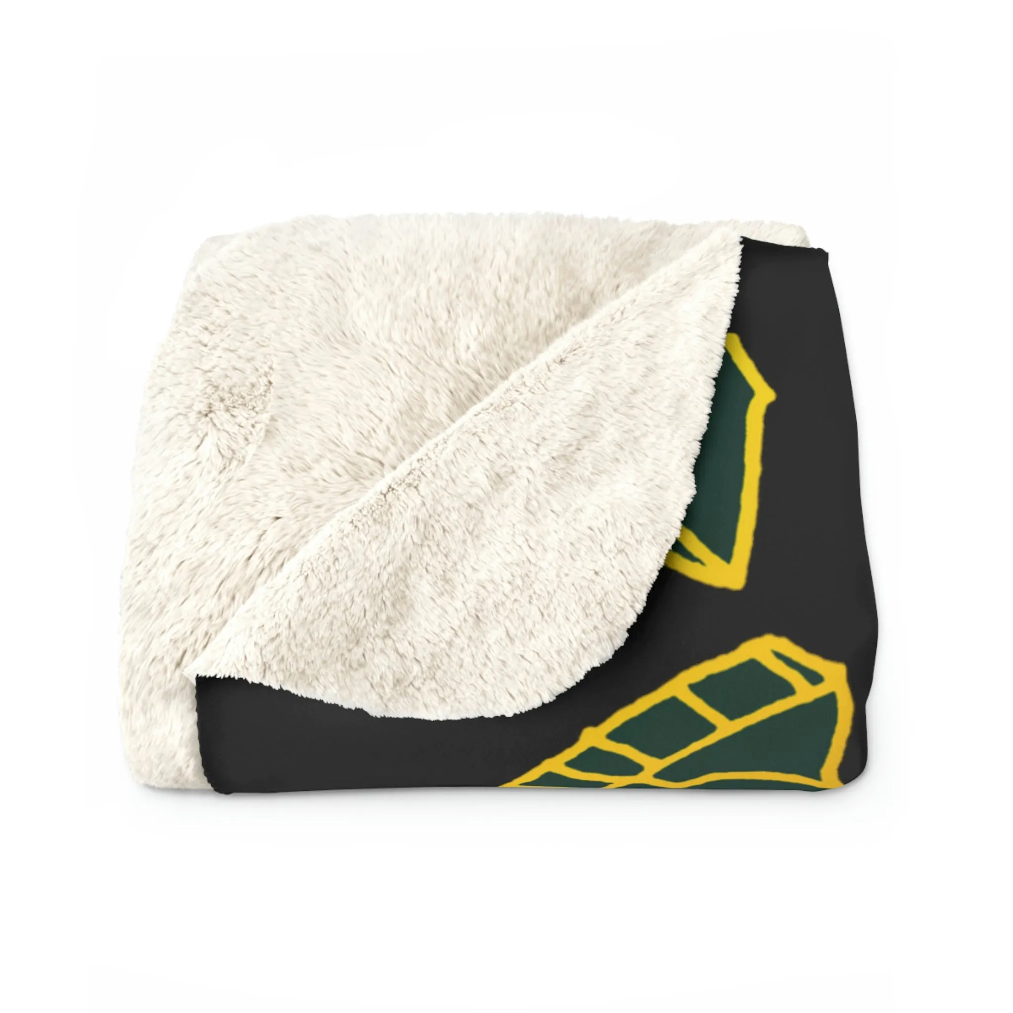 Broken Clock Sherpa Fleece Blanket