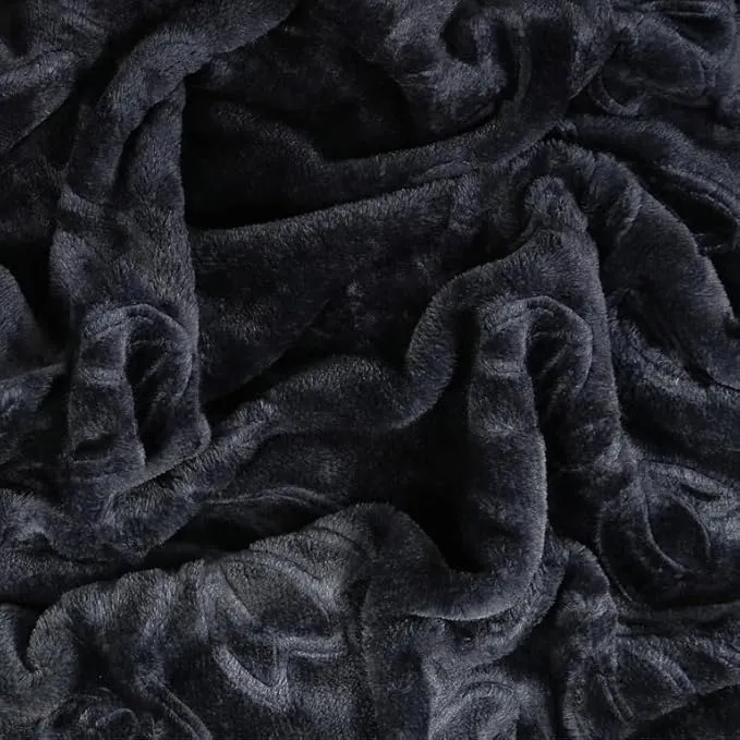 Click Tick Mink Floral Embossed Super Soft Heavy Double Bed Velvet for Winter Blanket Quilt Rajai