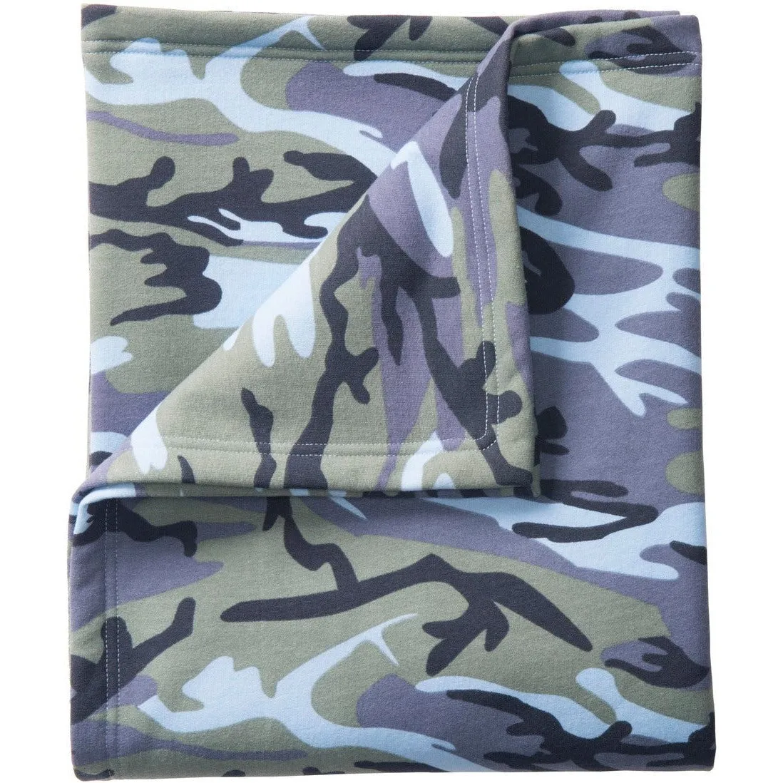 CLOSEOUT - Port & Company Core Fleece Camo Sweatshirt Blanket