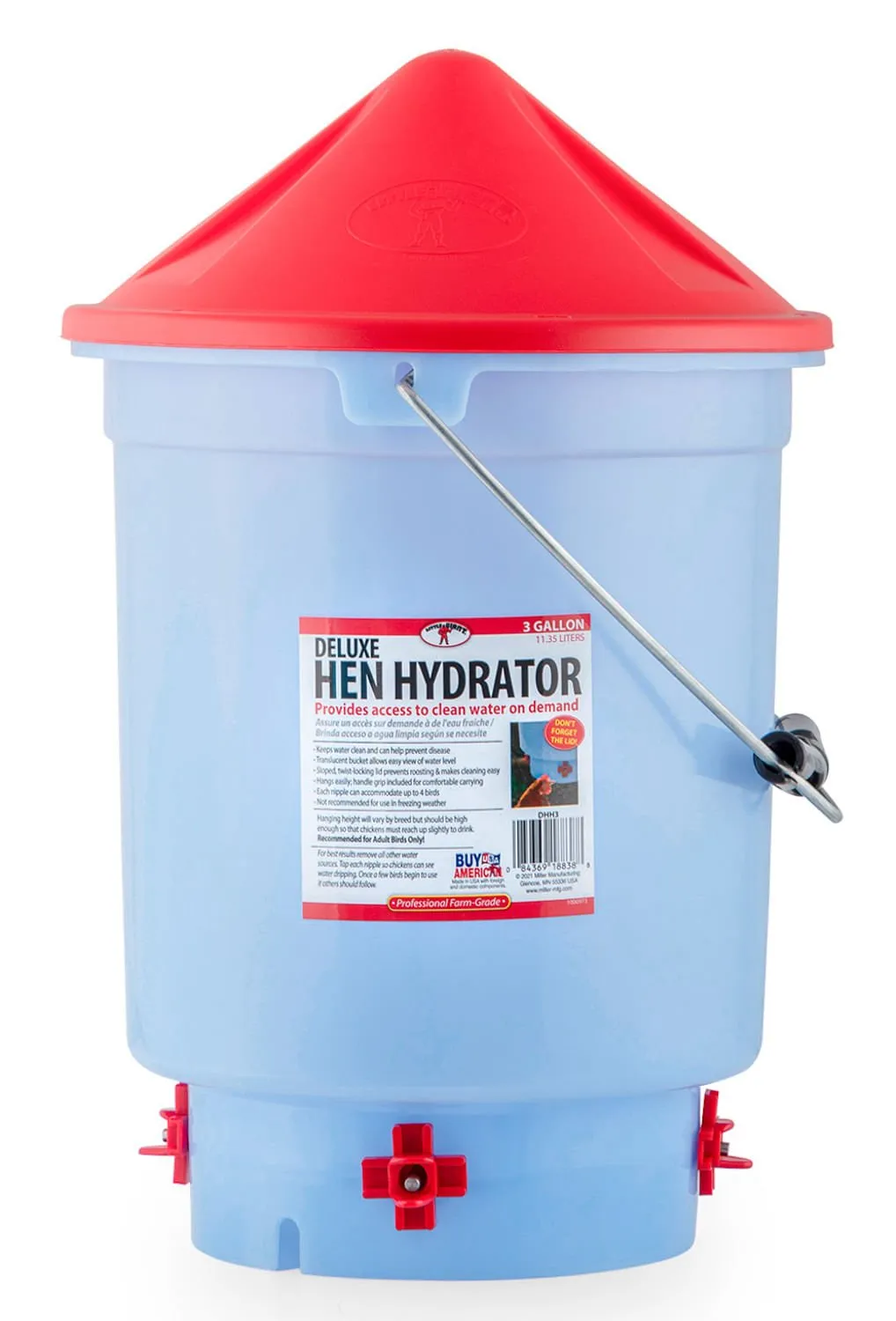 Deluxe Hen Hydrator, Red/White