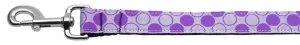 Diagonal Dots Nylon Collar  Lavender 1 wide 6ft Lsh