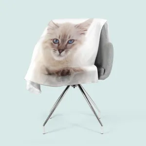 Fleece Blanket Blue-eyed Cat