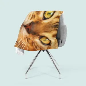 Fleece Blanket Red Cat