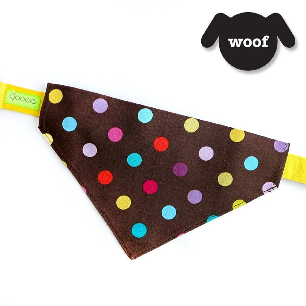 Goood Pet Collars Cool Scarf Handmade Dog Collar - Candy Dots