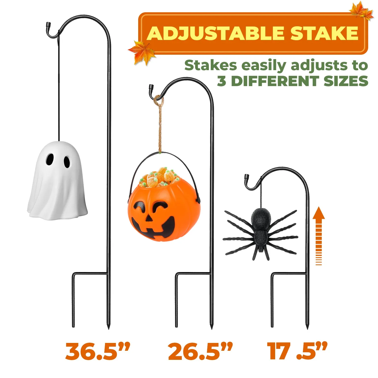 Halloween Shepherd's Hooks - Set of 4