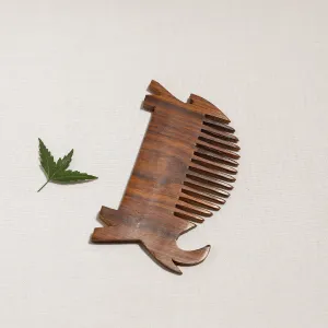 Hand Carved Sheesham Wood Comb (Medium)