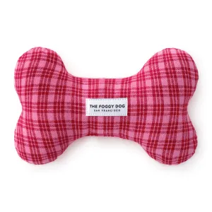 Heather Taylor Home x TFD Katherine Plaid Valentine Dog Squeaky Toy