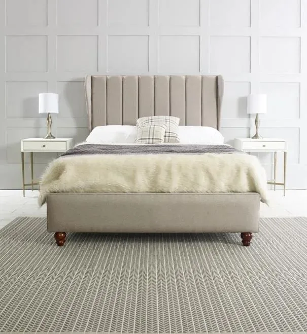 Lacey Winged Fabric Bed - 3ft Single