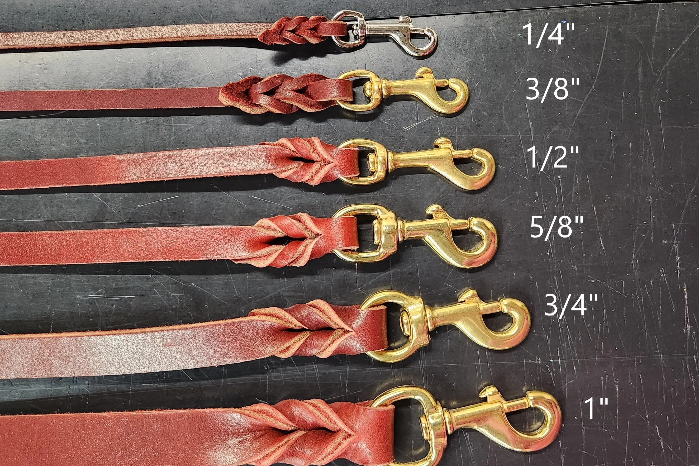 Latigo Leather Leashes 2'