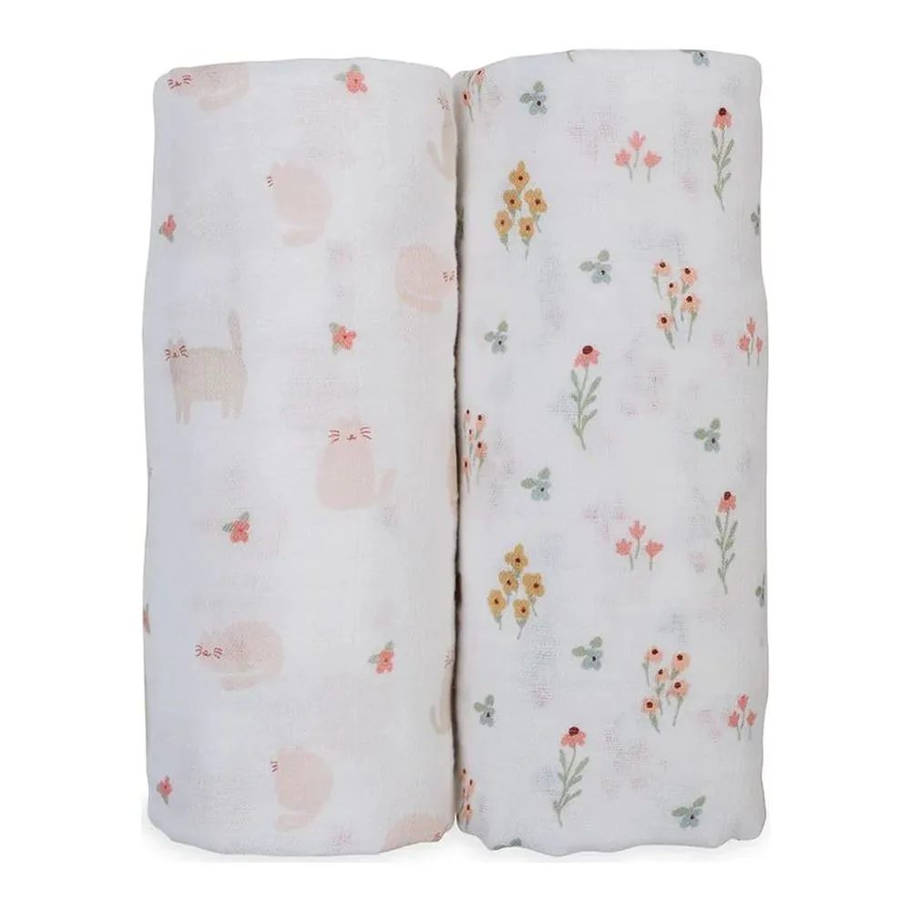 Lulujo 2-Pack Cotton Swaddles Set