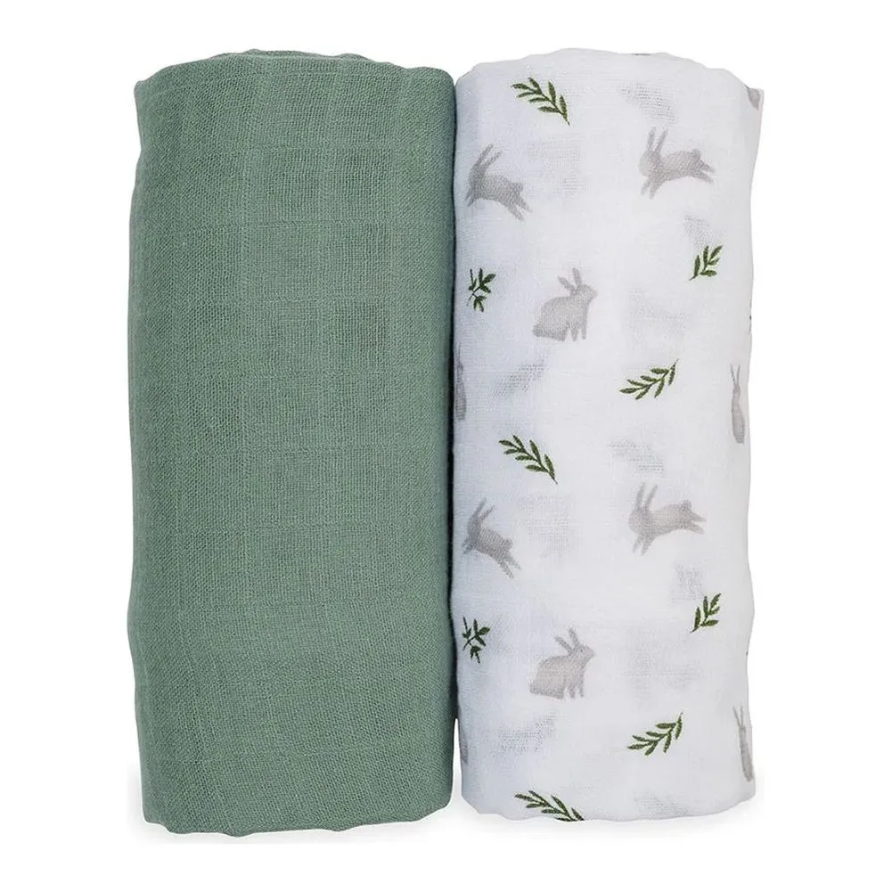 Lulujo 2-Pack Cotton Swaddles Set