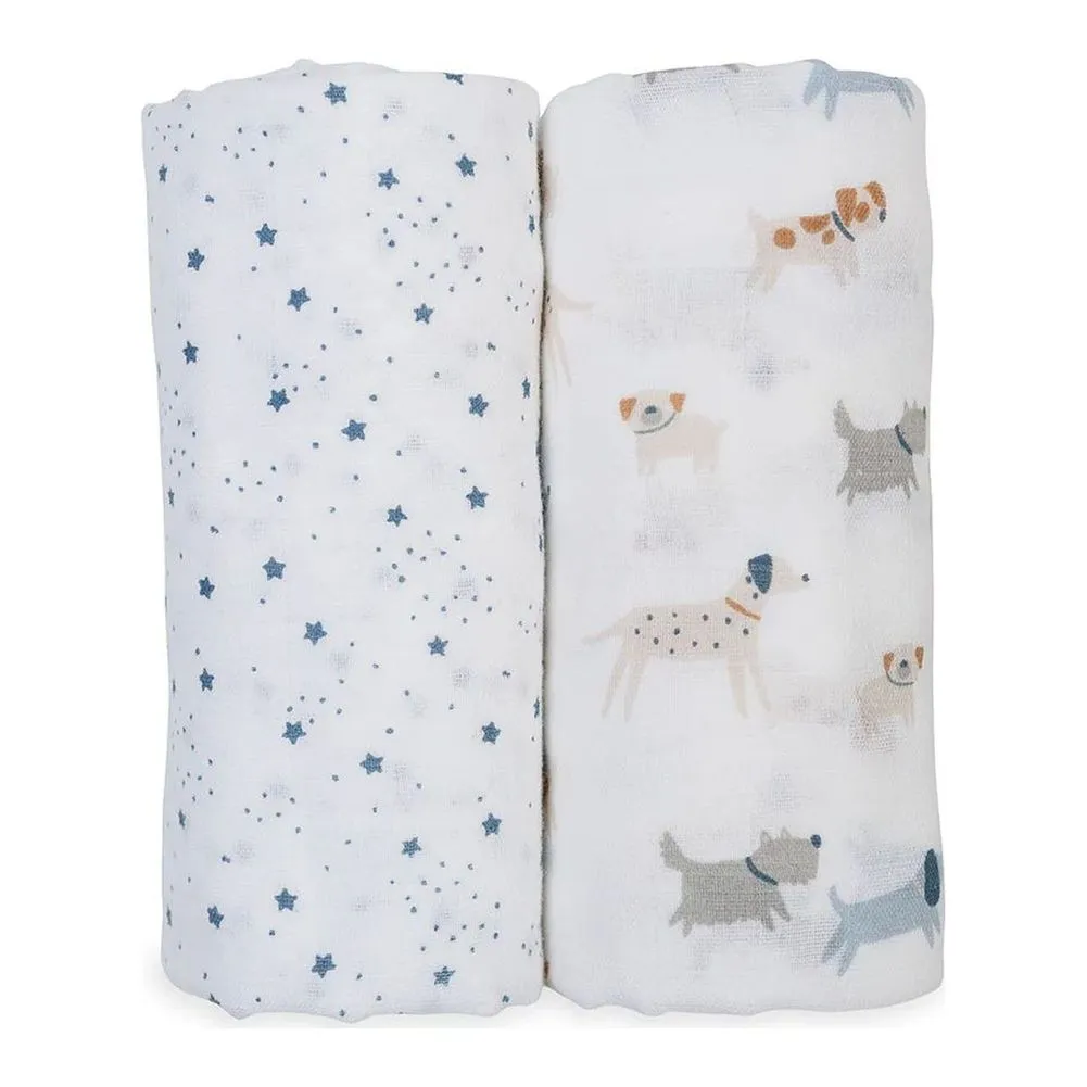 Lulujo 2-Pack Cotton Swaddles Set