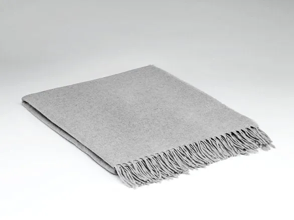 Mcnutt 100% Cashmere Dove Grey Throw