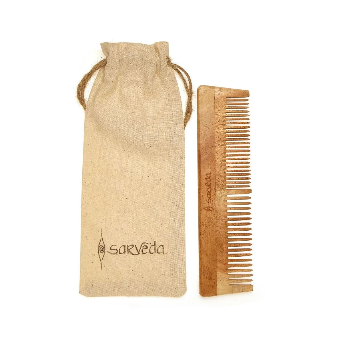 Neem Wood Comb with Anti-fungal & Anti-bacterial Properties for Healthy Hair and Scalp