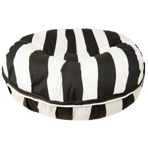 Outdoor Bagel Dog Bed Panda Stripes