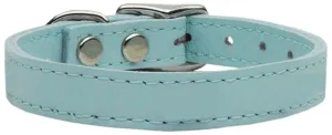 Plain Leather Collars Baby Blue 24