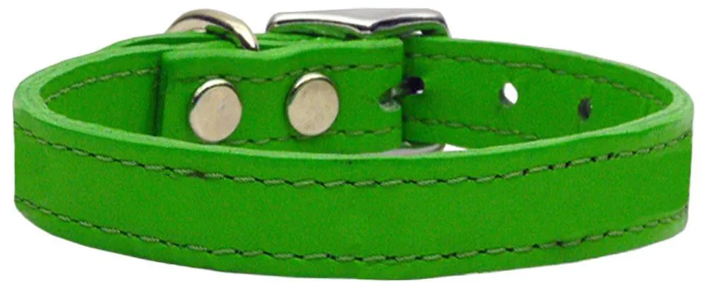 Plain Leather Collars Emerald Green 20