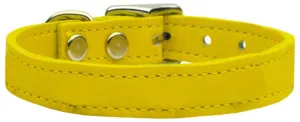 Plain Leather Collars Yellow 18