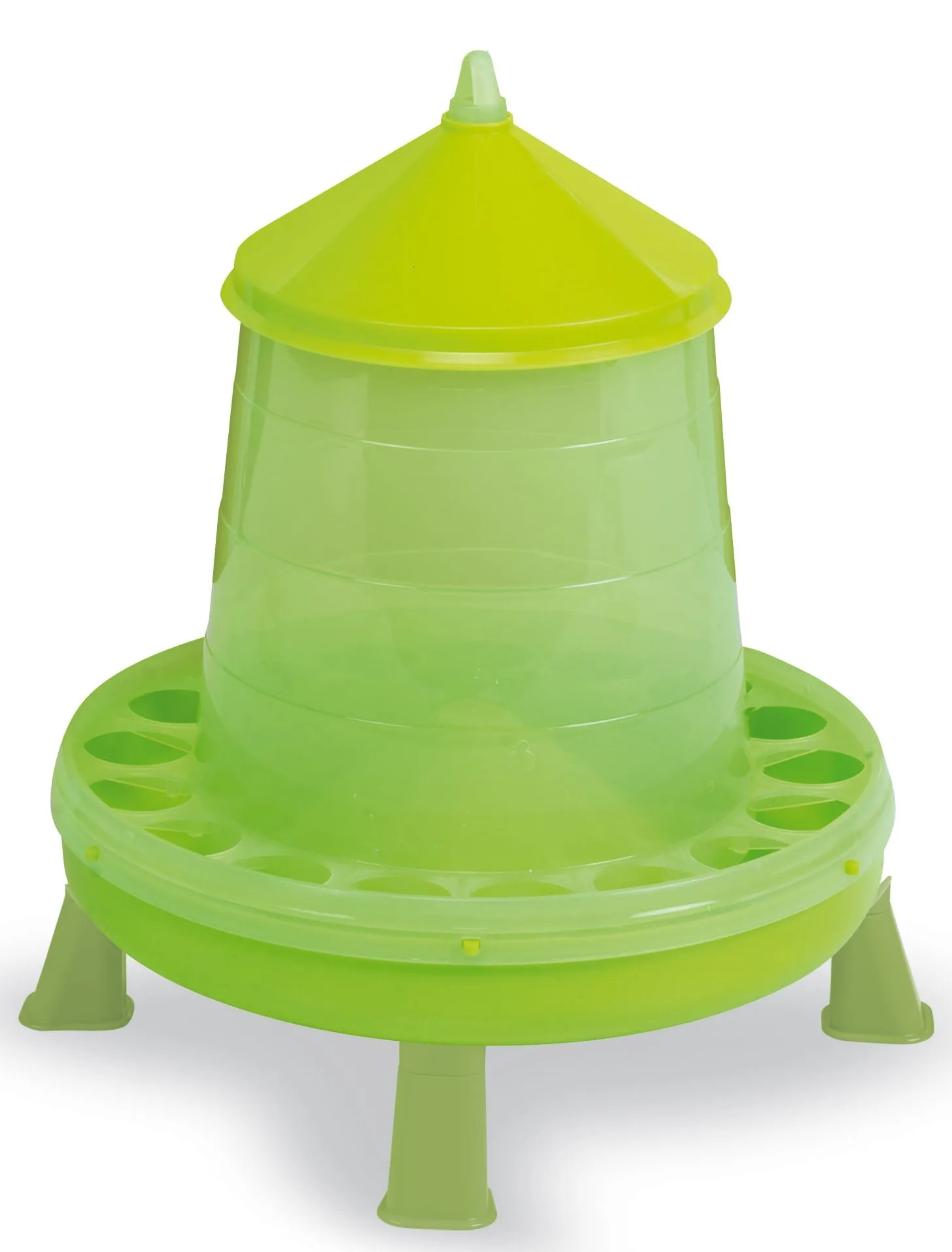 Plastic Hanging Chicken Feeder with Legs, 17 lb