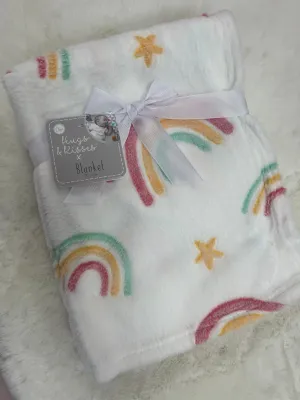 Rainbow fleece blanket