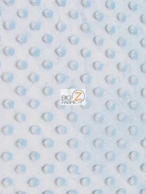 Sky Blue Minky Dimple Dot Baby Soft Fabric / Sold By The Yard