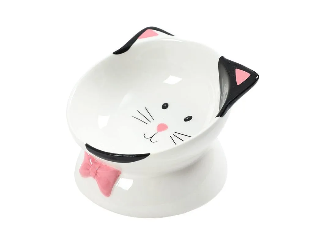 Slant Mouth High Cat Head Slant Bowl