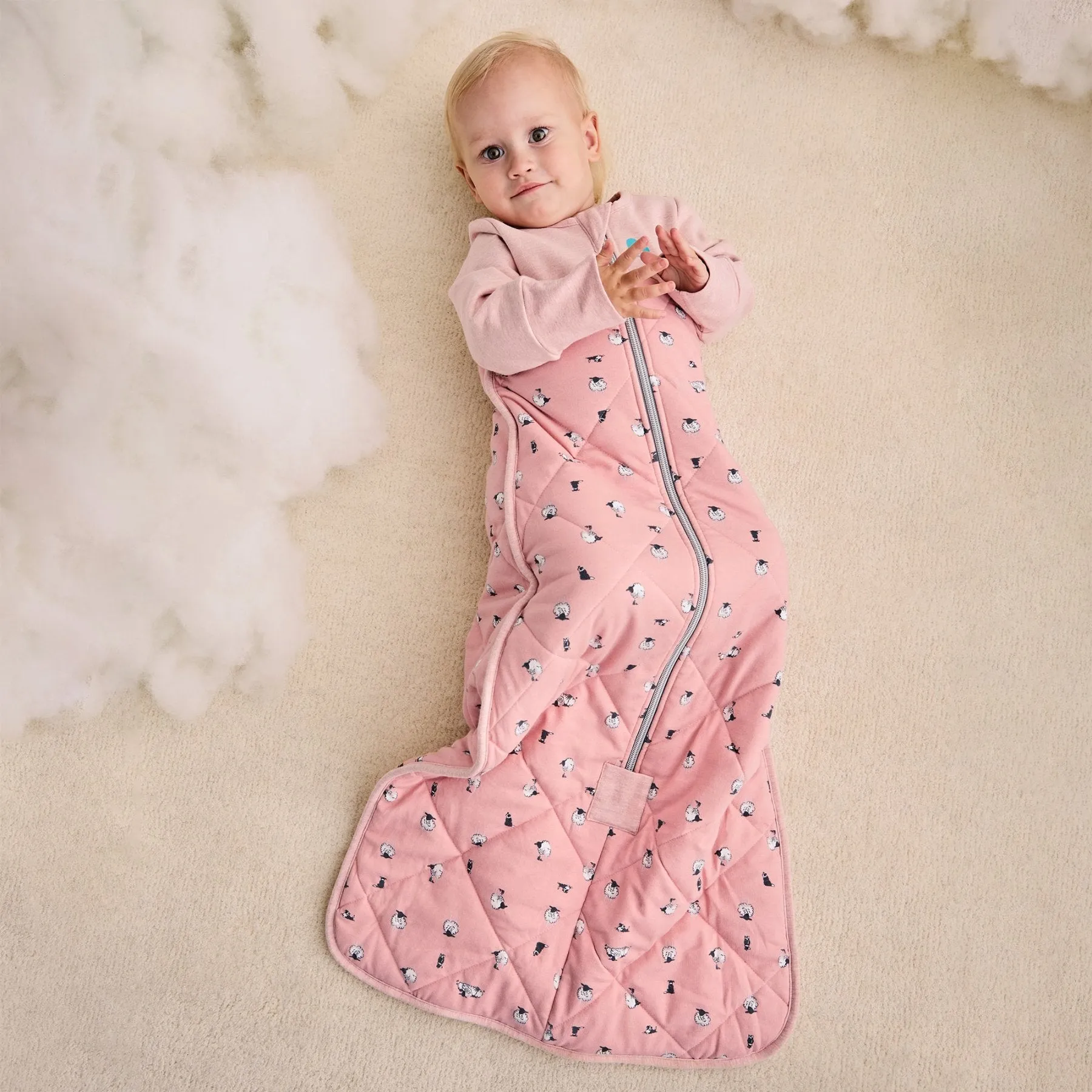 Sleep Bag Organic Warm 2.5 TOG - Lambs Best Friend Rose