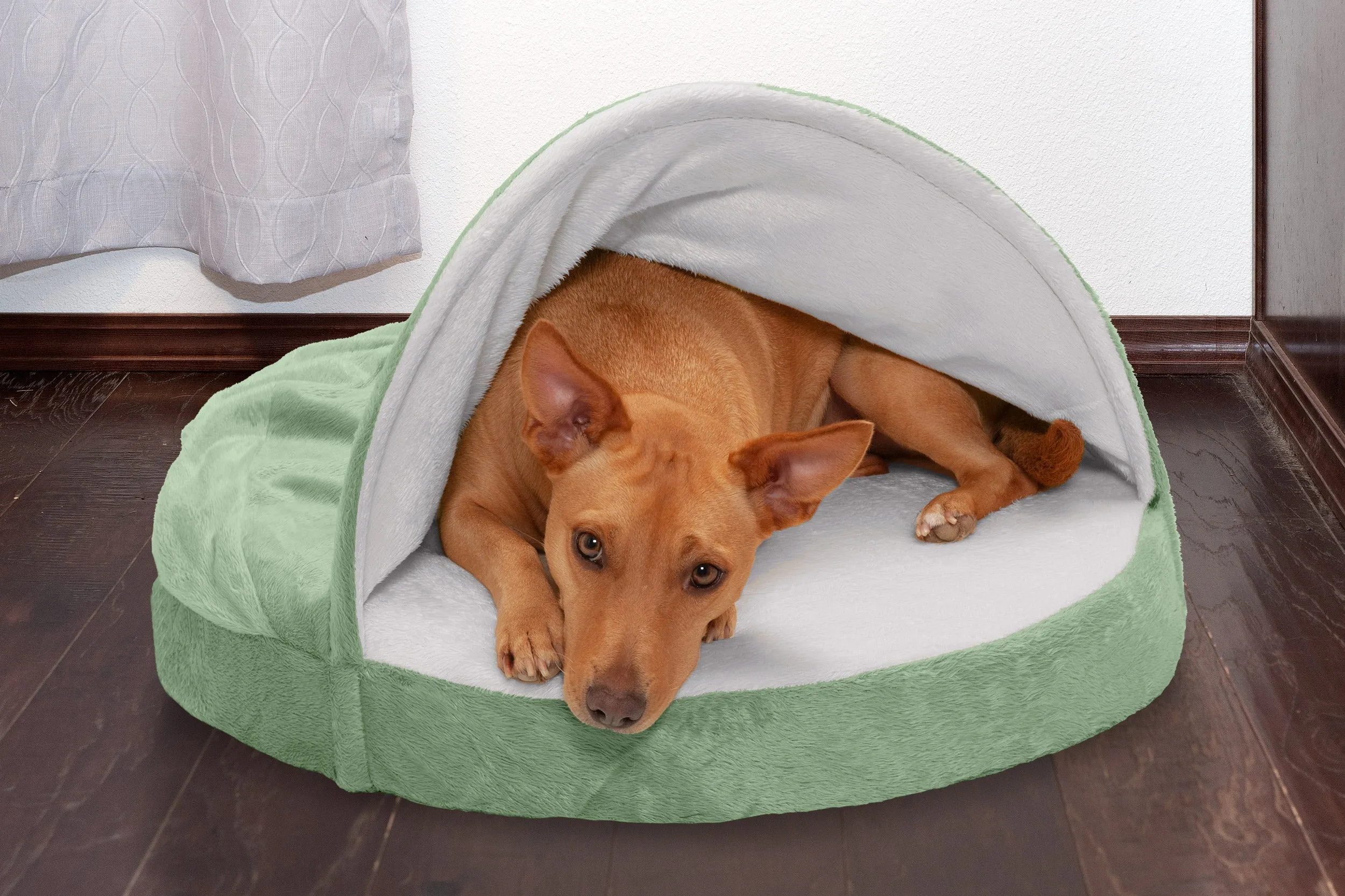 Snuggery Burrow Dog Bed - Microvelvet