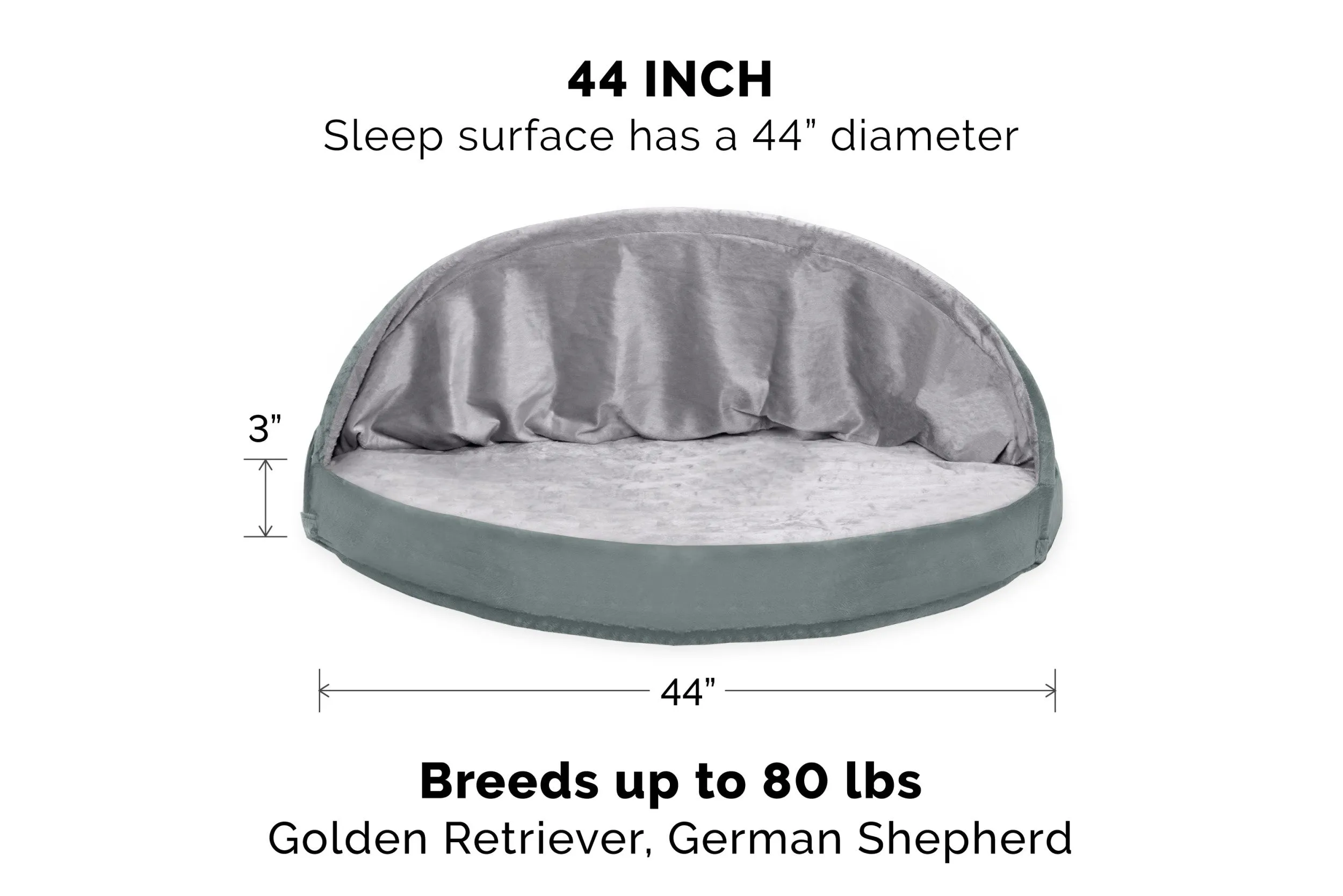 Snuggery Burrow Dog Bed - Microvelvet