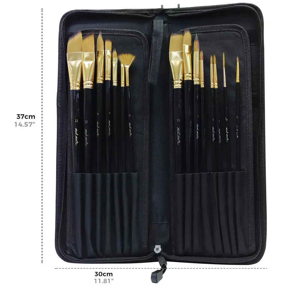 Studio Brush Set in Easel Wallet 15pc