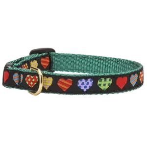 Up Country Colorful Hearts Cat Collar