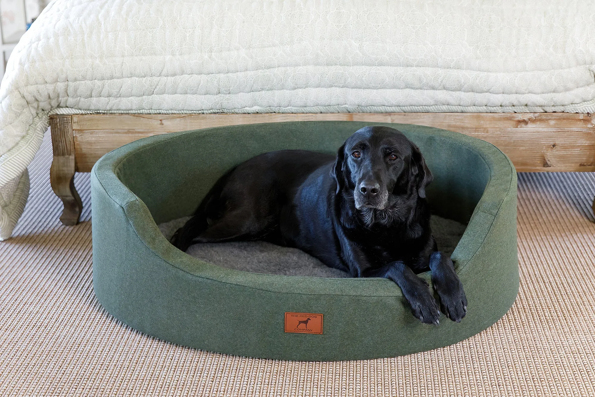 Willow Green Oval Dog Bed